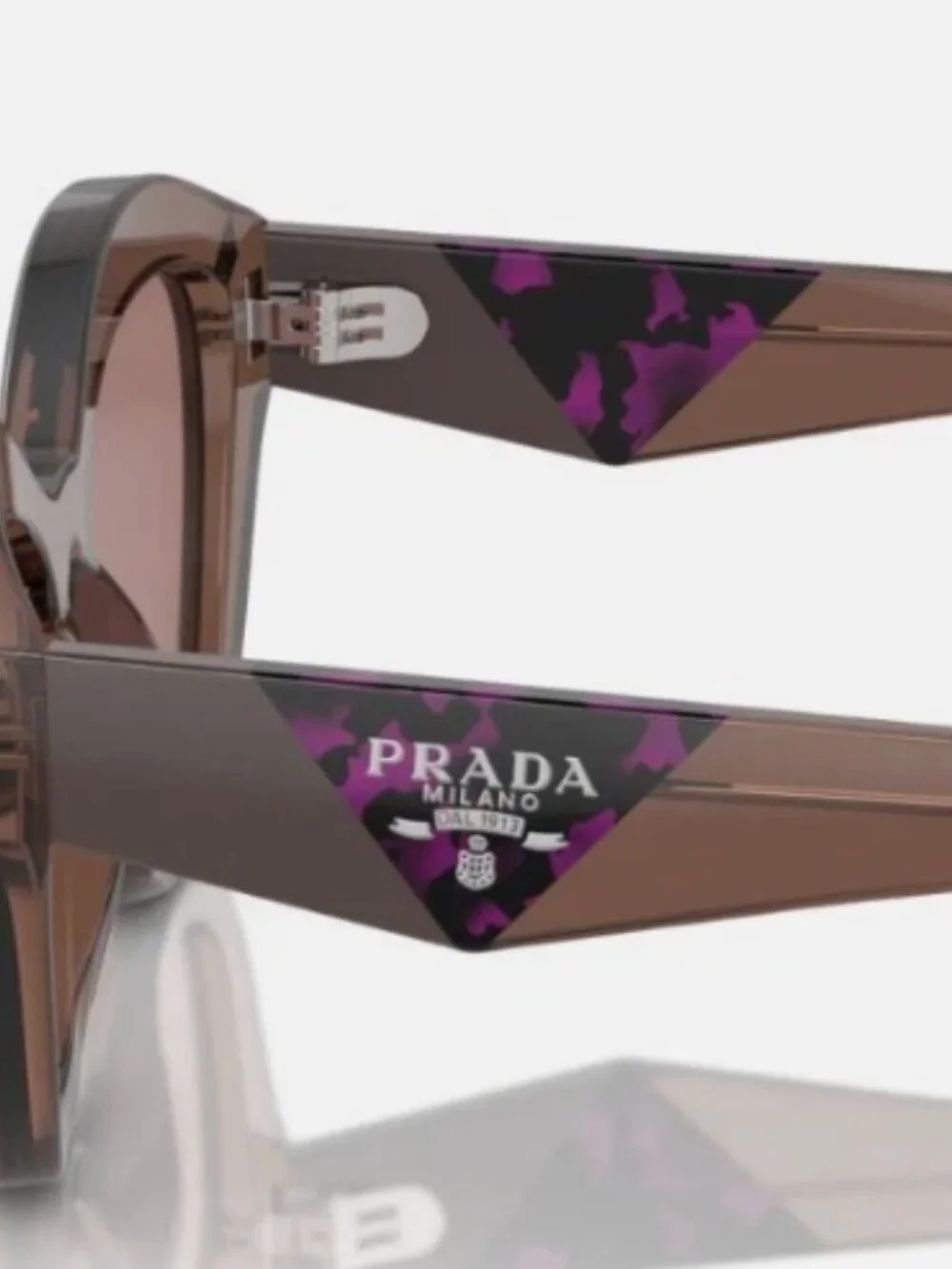Prada PR A02S Brown Transparent/Brown (17O-60B) Sunglasses - Picture 11 of 12